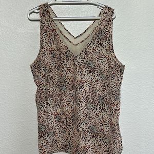 Maurices sleeveless blouse, animal print, XXL